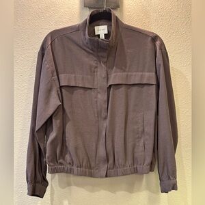 Nine West Grey Leisure Suit Zip-Up Jacket